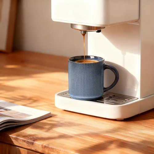 Miniatura 6 de MONITO Juego de 6 Tazas de Café de 16 Oz, Juego de Tazas de Café de Cerámica Rústica con Mango Grande, Vintage, Tazas de Café de Gres Rayadas
