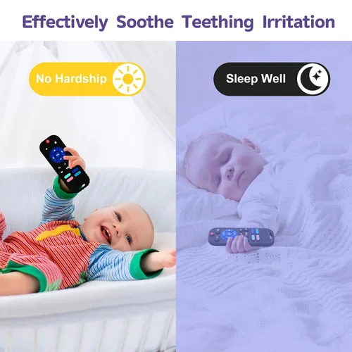Miniatura 4 de Juguetes de dentición de silicona Hooku para bebés de 0 a 6 meses, mordedores para bebés de 6 a 12 meses, mordedor remoto para bebé, juguetes