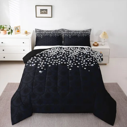 Miniatura 20 de Feelyou Juego de ropa de cama de fantasmas para niños y niñas, tamaño individual, juego de edredón con temática de fantasma de terror para niños