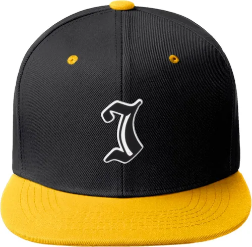 Miniatura 1377 de Daxton Gorra clásica con visera de billete plano con letras del alfabeto inglés antiguo de la A a la Z