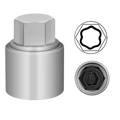 Miniatura 12 de Kit de llave de tuerca de bloqueo de rueda de 21 piezas compatible con la serie BMW, juego de adaptadores de tuercas de bloqueo de rueda
