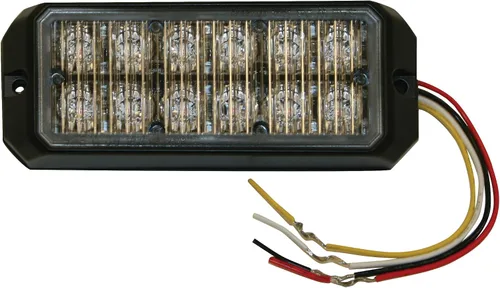 Miniatura 2 de Buyers Products 8891709 Luz estroboscópica de doble fila de 5" de montaje en superficie, Verde/Ámbar, con clasificación IP67, Certificada CA13
