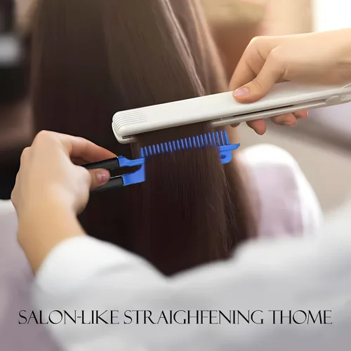 Miniatura 4 de Juego de 2 peines alisadores de cabello, peine de hierro plano para hermosos tresses, alisador con agarre firme, ideal para cabello anudado
