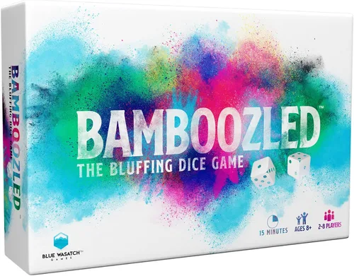 Bamboozled - Un juego de dados y cartas de faroleo divertidísimo. Juego de fiesta familiar para niños, adolescentes y adultos. Rápido y fácil de