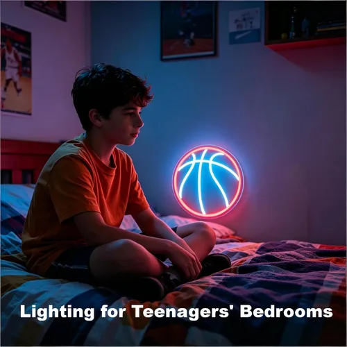Miniatura 5 de Letrero de neón de baloncesto, luz LED de neón regulable de 12 pulgadas, alimentada por USB, decoración de pared de neón deportiva estética