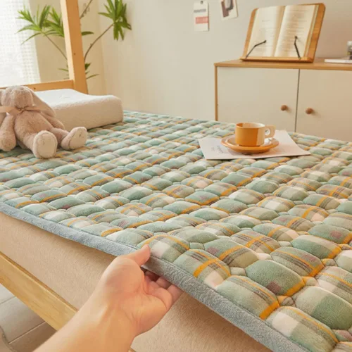 Colchón de futón japonés, 35.43 x 78.74 pulgadas, colchón portátil doble individual tatami colchoneta para dormir, colchón enrollable de 0.8 in de