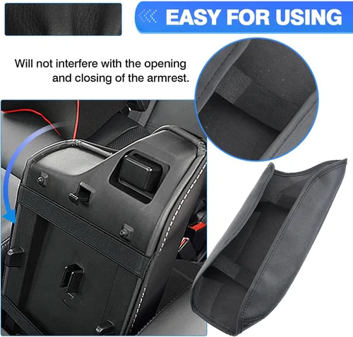 Miniatura 5 de Autorder Funda de consola central para Ford Ranger 2019-2023, accesorios para reposabrazos, funda de fibra de carbono, almohadilla de consola