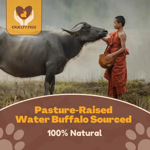 Miniatura 2 de WhiteTail Naturals - Cuernos de búfalo de agua para perros (paquete mediano, 3 unidades) Hueso de perro totalmente natural - Hueso masticable