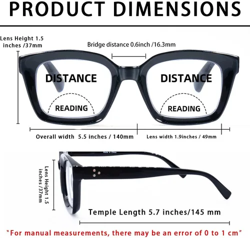 Miniatura 3 de HIYANJN Gafas de lectura bifocales para mujeres y hombres, luz azul, lectores de computadora, lentes de transición superior transparente para mujer