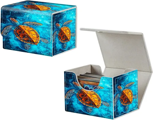 Miniatura 34 de MTG Commander - Caja de cartas intercambiables, más de 100 tarjetas con funda con funda de piel sintética, caja de almacenamiento de tarjetas