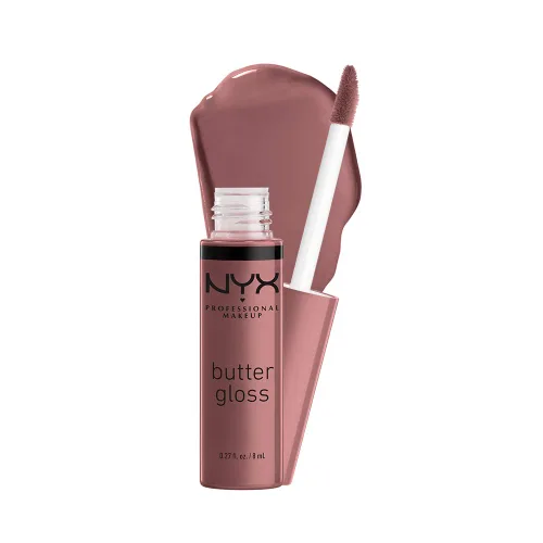 Miniatura 44 de NYX MAQUILLAJE PROFESIONAL Brillo de mantequilla, brillo de labios no pegajoso - crema brulée (natural)