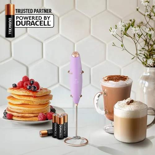 Miniatura 329 de Zulay Milk Boss Espumador de leche potente manual, hace espuma para latte, batidor para mezclar bebidas, café, miniespumador para capuchino, frappé