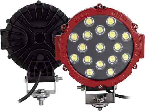 Miniatura 17 de Willpower 2 piezas 7 pulgadas 51 W negro punto haz redondo LED trabajo barra de luz DC 9-30 V para camión coche ATV SUV 4X4 Jeep camión lámpara