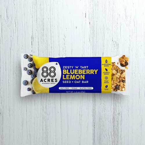 Miniatura 7 de 88 Acres Barras de granola Arándano Limón Barra de granola de avena y semillas sin gluten, sin frutos secos Vegana y siempre sin OMG Paquete