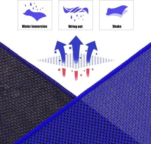 Miniatura 3 de Toalla de enfriamiento (paquete de 20, 40 x 12 pulgadas) con bolsas para deportes, entrenamiento, fitness, gimnasio, yoga, golf, pilates, viajes