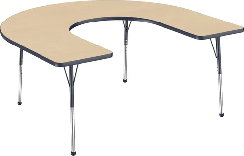 Miniatura 127 de FDP Clover Mesa de Actividades Escolar y de Oficina (48 x 48 pulgadas), patas estándar con deslizadores giratorios para entornos de asientos