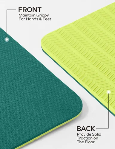 Miniatura 2 de Ewedoos Tapete de yoga antideslizante de elastómero termoplástico, tapete de ejercicio ecológico para yoga, pilates y ejercicio de piso, tapete
