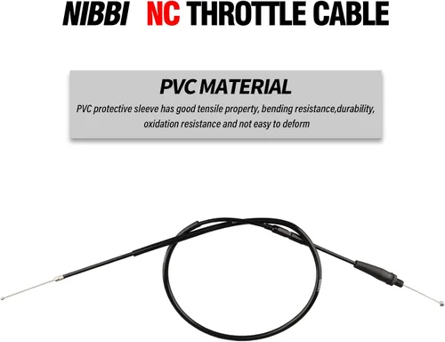 Miniatura 4 de NIBBI Cable de Acelerador 40.3", Repuesto Universal para Motocicleta 102.5cm Cable de Acelerador Ajustable, Para Dirt Bike Pit Bike YAMAHA Kawasaki