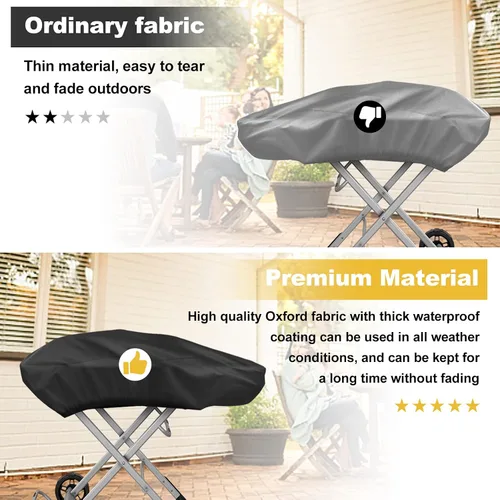 Miniatura 5 de Cubierta para parrilla Weber Traveler 9010001, resistente al agua, tela Oxford resistente a la intemperie