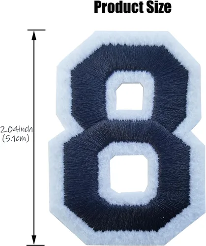 Miniatura 3 de Bfuee 30 parches de números para planchar, apliques de números bordados del 0 al 9, parches de números para ropa, vestido, sombrero, calcetines