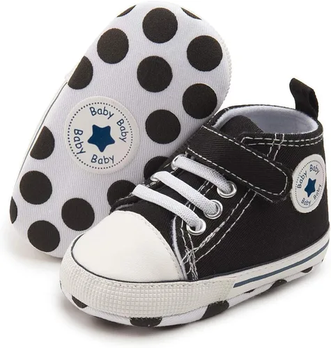 Miniatura 27 de KIDSUN zapatos deportivos altos hasta el tobillo para bebés, niños y niñas con suela antideslizante, suaves, para recién nacidos, zapatos