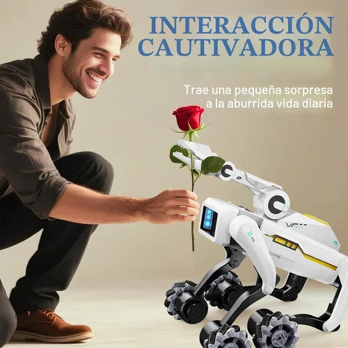 Miniatura 6 de Kit de perro robot 3 en 1 con ruedas, más de 30 acciones biónicas, voz y control remoto, movimientos programables, batería recargable, juguete