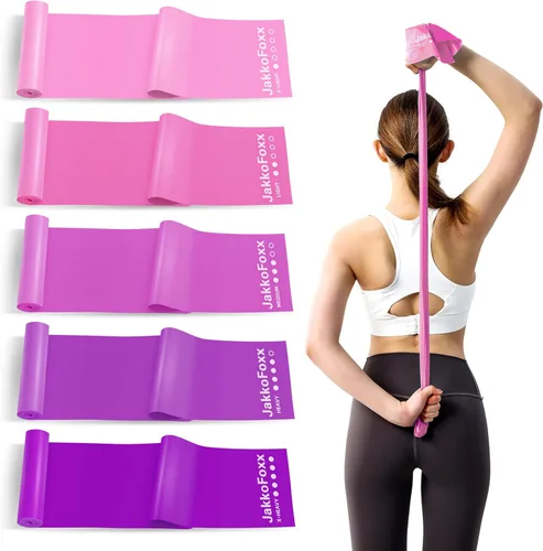 Miniatura 6 de 5 bandas de resistencia para entrenamiento, sin látex, bandas de terapia física, juego de bandas de ejercicio para estiramiento, adecuado