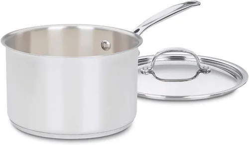 Cuisinart 7194-20 Chef's Classic - Cacerola de acero inoxidable de 4 cuartos con tapa 4 cuartos de galón