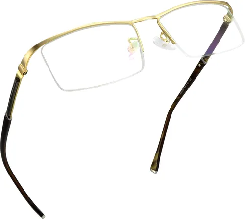Miniatura 12 de LifeArt Lentes de lectura sin montura de aleación, lentes de bloqueo de luz azul, antifatiga ocular, anteojos para juegos de computadora, gafas