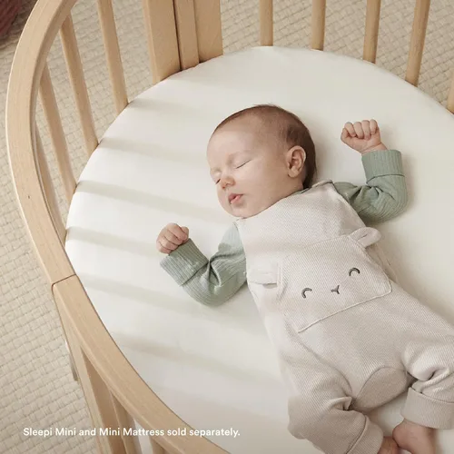 Miniatura 5 de Stokke Sleepi - Sábana bajera ajustable V3, color gris ventilador, compatible con Sleepi Mini Mattress V3, 100% algodón percal fino, lavable