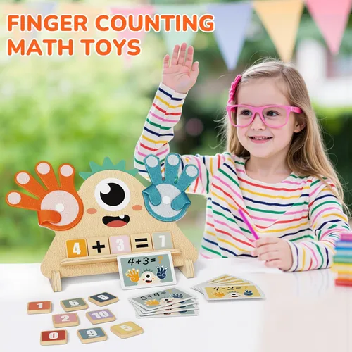 Miniatura 2 de Juguetes Montessori para niños de 3, 4 y 5 años, juguetes de aprendizaje preescolar para niños pequeños, bloques de números de madera para contar