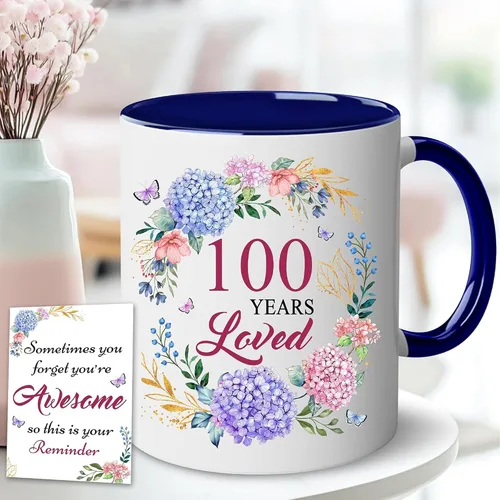 Miniatura 2 de Regalos de cumpleaños número 100 para mujeres, regalo de cumpleaños de 1926 para ella, taza de 100 años amados, regalo para mujeres que cumplen 100
