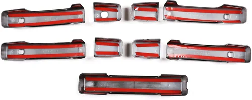 Miniatura 9 de ABS Car Exterior Door Grab Manijas Cubierta para Land Rover Defender 110 2020 Accesorios de coche (negro)