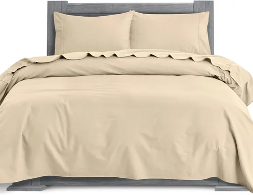 Miniatura 35 de Elegant Comfort Juego de sábanas suaves de franela de 100 % algodón turco, 4 piezas, calidad premium, sábana bajera con bolsillo profundo, ultra