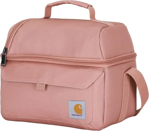 Miniatura 4 de Carhartt Lonchera con dos compartimentos para 12 latas, duradera, totalmente aislada, para mujeres y hombres, lonchera grande (negro)