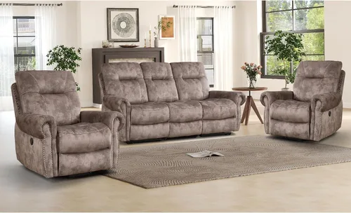 Miniatura 26 de EBELLO - Silla reclinable eléctrica con masaje y calor, sillón reclinable de tela suave para adultos, sofá reclinable individual acolchado, diseño