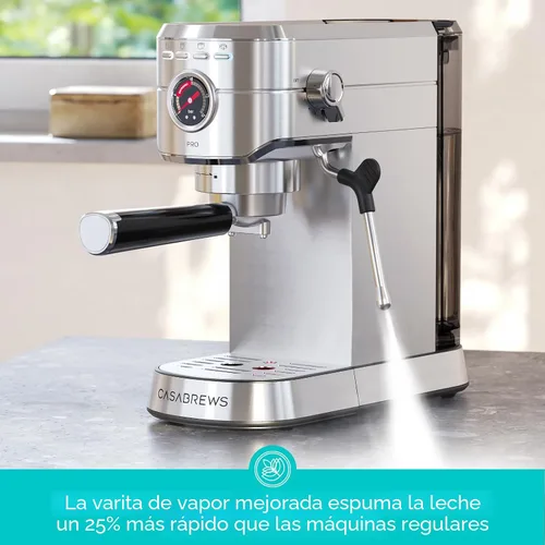 Miniatura 4 de CASABREWS 5418 PRO - Máquina de café espresso de 20 bares, cafetera de café mejorada con potente espumador de leche a vapor, cafetera de acero
