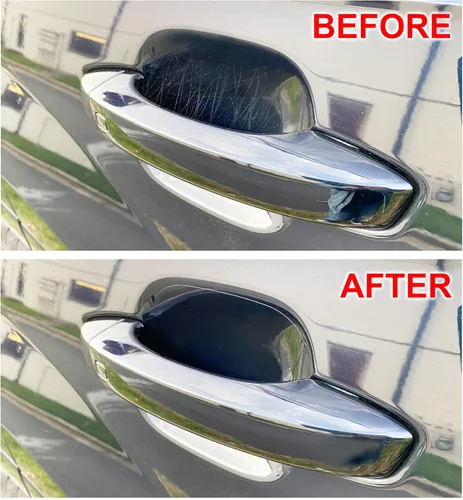Miniatura 7 de YelloPro - Copa protectora de pintura para manija de puerta de ajuste personalizado 3M Scotchgard antiarañazos transparente para Nissan Titan, S