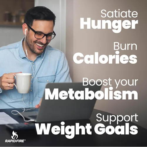 Miniatura 4 de Rapidfire Caramel Macchiato Cápsulas de café cetogénico de alto rendimiento, apoya la energía y el metabolismo, control de peso, taza K de una sola