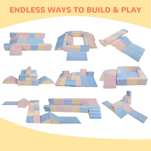 Miniatura 8 de Juguetes de escalada para niños pequeños, juego de espuma suave de 11 piezas para niños pequeños de 1 a 3 años, bloques de escalada para bebés
