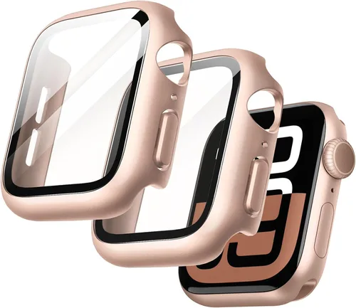 Miniatura 24 de JETech Funda con protector de pantalla para Apple Watch SE 3/2/1 (2025/2022/2020)/Series 6 5 4 de 1.575 pulgadas, cubierta protectora total, Negro