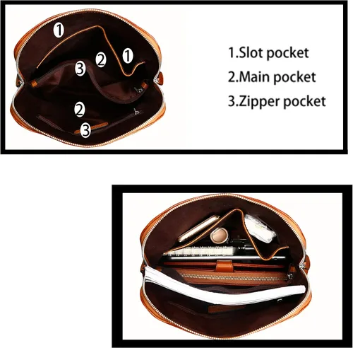 Miniatura 6 de Heshe Mochila de piel vintage casual para mujer para damas y niñas