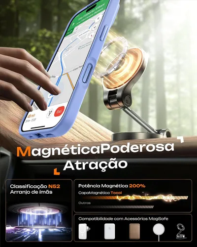 Miniatura 938 de TOCOL Funda para iPhone 11, compatible con Magsafe, protección completa de cámara, imanes integrados, protección contra caídas, funda translúcida