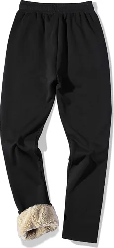 Miniatura 3 de MACHLAB Pantalones deportivos térmicos de forro polar para hombre, pantalones de chándal gruesos y cálidos para invierno