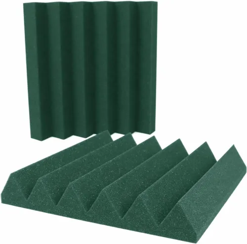 Miniatura 6 de Foam Factory Inc Paquete de 24 Paneles de Espuma Acústica de Color para Estudio Insonorización Azulejos de Pared en Forma de Cuña 12" X 12" X 2