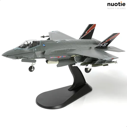 Miniatura 3 de NUOTIE 1/72 F-35A Lighting II Avión de combate Modelo de avión de combate Fuerza Aérea de los Estados Unidos AF-01 avión fundido a presión