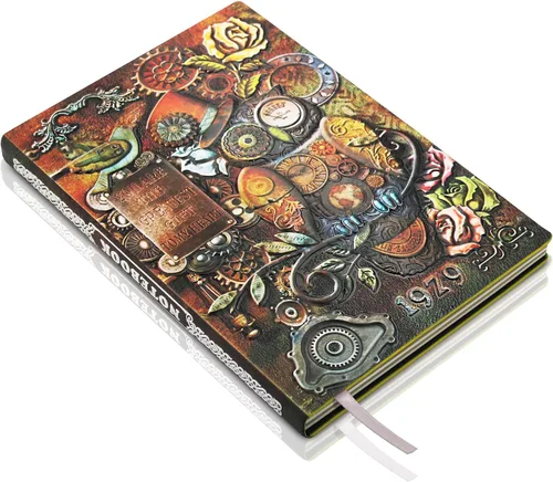 Miniatura 10 de Phoenix Cuaderno de cuero – Diario de viaje vintage Phoenix hecho a mano en 3D con papel rayado, cuaderno de bocetos de cuero fresco, diario