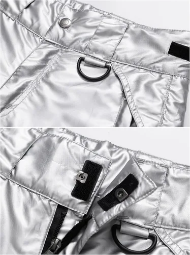 Miniatura 4 de CREATMO US Pantalones de nieve para mujer, baberos de esquí, impermeables, aislados, invierno y snowboard