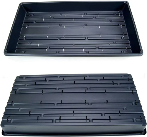 Miniatura 2 de Bandejas para germinar plantas (CON orificios de drenaje) – 20" x 10" – bandejas perfectas germinadoras de semillas de jardín: para semilleros