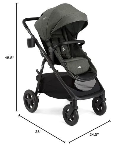 Miniatura 10 de Joie Ginger 4 en 1 convertible Pramette y cochecito, asiento ajustable en altura, suspensión en todas las ruedas, almacenamiento extra – para recién